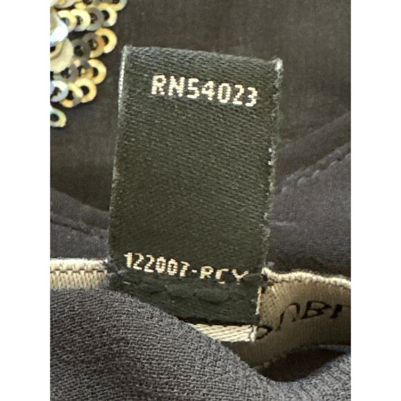 VTG Banana Republic Cami M Black Sequin Floral Y2K 90s Fairy Goth Whimsigoth - Picture 8 of 12